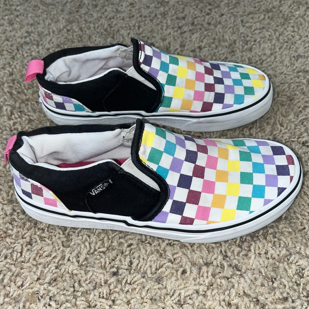 Vans Kids Checkered Slip On